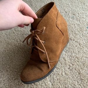 Caramel Suede Ankle Boots